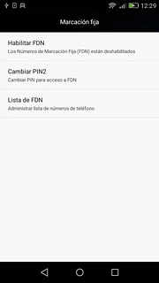 Pulsa Habilitar FDN o Inhabilitar FDN (dependiendo del ajuste actual).