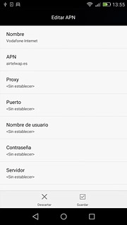 Pulsa Nombre de usuario.