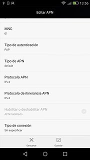 Pulsa Tipo de conexión.