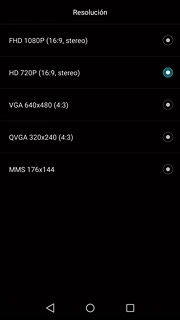 Pulsa la resolución deseada.