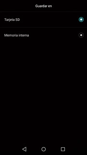 Pulsa Tarjeta SD o Memoria interna.