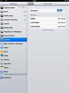 Your device searches for devices and after a moment, a list of Bluetooth devices within range is displayed.Press the required Bluetooth device.The new device is displayed on the list of paired devices.