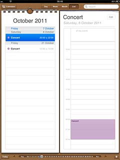 Press the required appointment to view the appointment details.