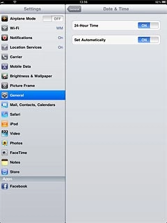 Press the indicator next to Set Automatically.Depending on the current setting, the function is turned on or off.
