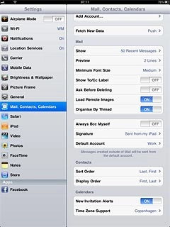 Press Default Account.