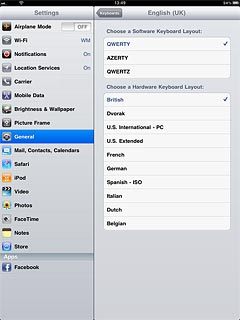 Press the required keypad type below Choose a Software Keyboard Layout.