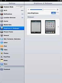Press Brightness & Wallpaper.