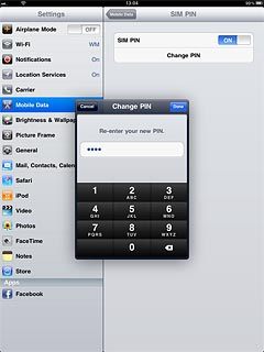 Key in the new PIN again and press Done.