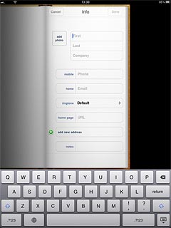 Press First and key in the required first name.