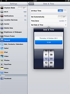 Press Set Date & Time to go back to the settings.