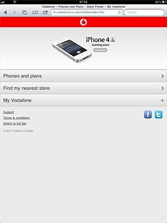 Press the address bar at the top of the display.
