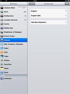 Press Keyboard at the top of the display.
