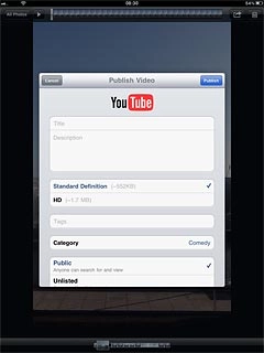 Before you can upload the video clip, the following needs to be filled in: Title, Description, Tags and Category.Follow the instructions on the display to add the required information.