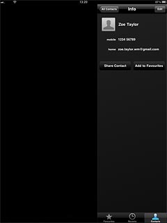 Press the required number or the required email address.