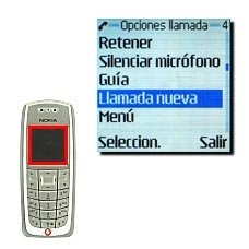 Vaya a Llamada nueva y pulse Seleccion..