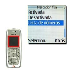 Vaya a Lista de números y pulse Seleccion..El estado de la función aparece brevemente en la pantalla.