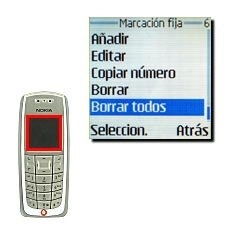 Vaya a Borrar todos y pulse Seleccion..