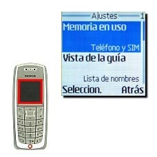 Vaya a Memoria en uso y pulse Seleccion..