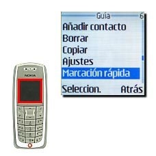 Vaya a Marcación rápida y pulse Seleccion..