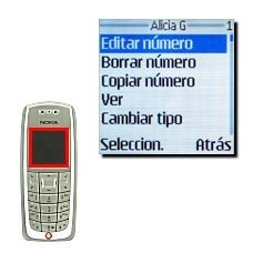 Vaya a Editar número y pulse Seleccion..