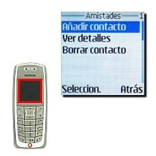 Vaya a Añadir contacto y pulse Seleccion..