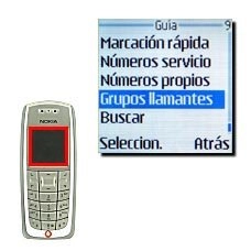 Vaya a Grupos llamantes y pulse Seleccion..
