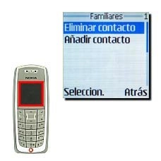 Vaya a Eliminar contacto y pulse Seleccion..