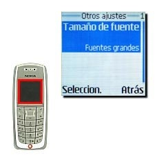 Vaya a Tamaño de fuente y pulse Seleccion..