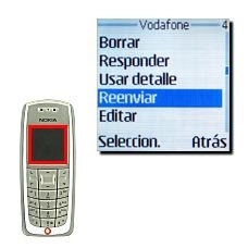 Vaya a Reenviar y pulse Seleccion..