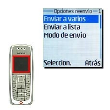 Vaya a Enviar a varios y pulse Seleccion..