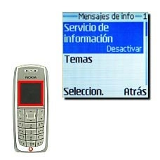 Vaya a Servicio de información y pulse Seleccion..