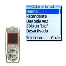 Elija uno de los avisos de llamada siguientes:Normal
