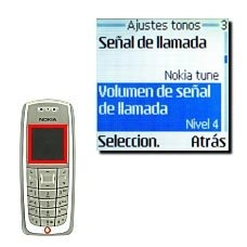 Vaya a Volumen de señal de llamada y pulse Seleccion..