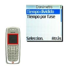 Elija Tiempo dividido o Tiempo por fase y pulse Seleccion..