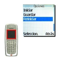 Elija Reiniciar y pulse Seleccion..