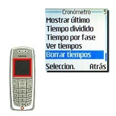 Vaya a Borrar tiempos y pulse Seleccion..