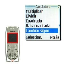 Vaya a Cambiar signo y pulse Seleccion..
