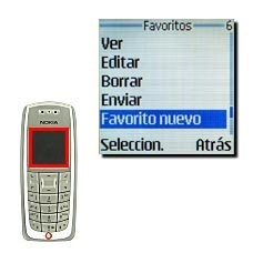 Vaya a Favorito nuevo y pulse Seleccion..