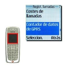 Vaya a Contador de datos de GPRS y pulse Seleccion..