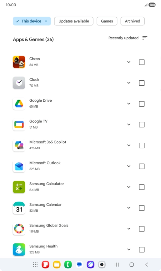 Press the required app.