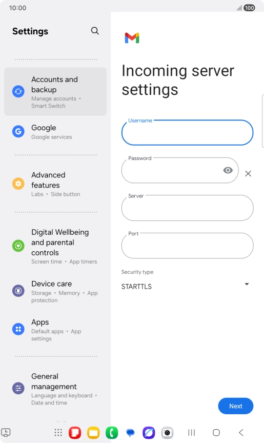 Press the field below 