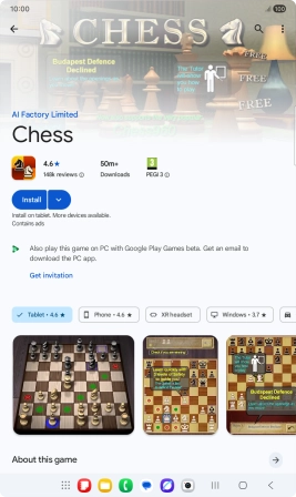 Press Install and follow the instructions on the screen to install the app.