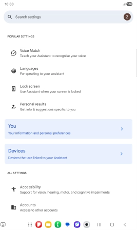 Press Voice Match and follow the instructions on the screen to turn automatic activation of Google Assistant on or off.