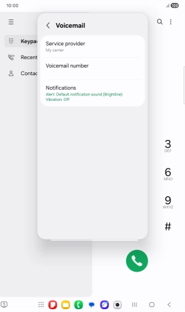 Press Voicemail number.