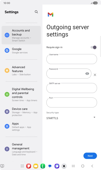 Press the indicator next to 
