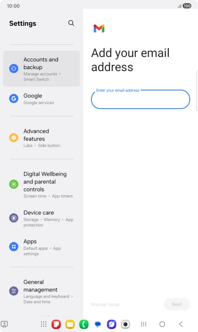 Press the field below 