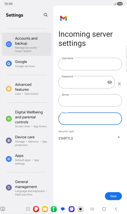 Press the drop down list below 