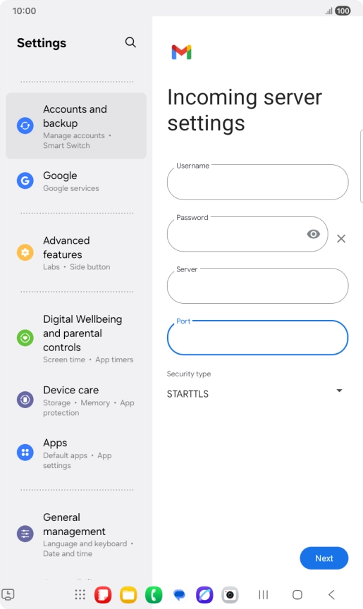Press the drop down list below 