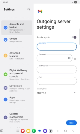 Press the field below 