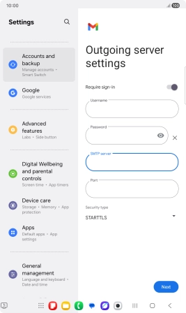 Press the field below 